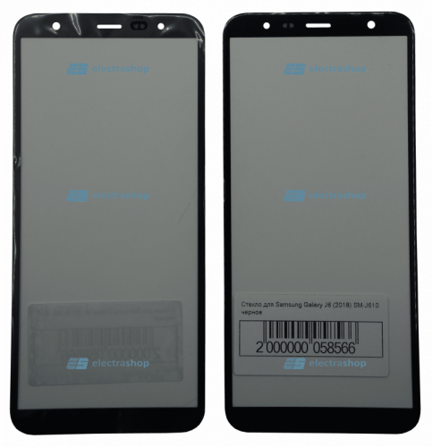 Стекло для дисплея Samsung Galaxy J6 Plus/J4 Plus (2018) SM-J610/J415 черное