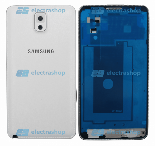 Корпус для Samsung Galaxy Note 3 4G (задн.крышка+средн.часть+перед.рама) белый (Оригинал)