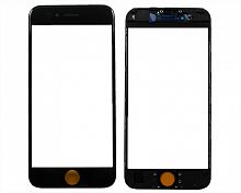 Стекло для дисплея IPhone 6S 4.7 черное (рамка+ОСА клей)
