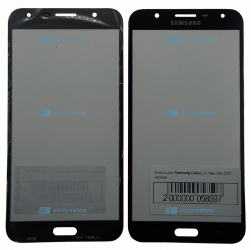Стекло для дисплея Samsung Galaxy J7 Neo SM-J701 черное