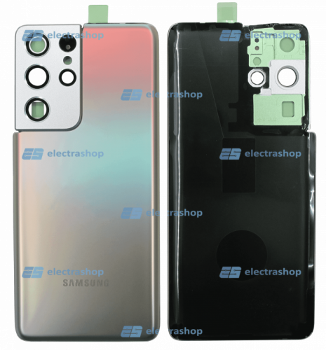 Задняя крышка Samsung Galaxy S21 Ultra (SM-G998B) серебряная