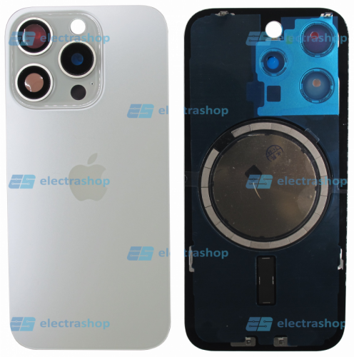 Задняя крышка для IPhone 15 Pro белая (Оригинал)
