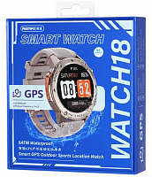 Умные часы Remax SmartWatch Series 18 Смарт часы мужские водонепроницаемые с GPS (Silver) 
