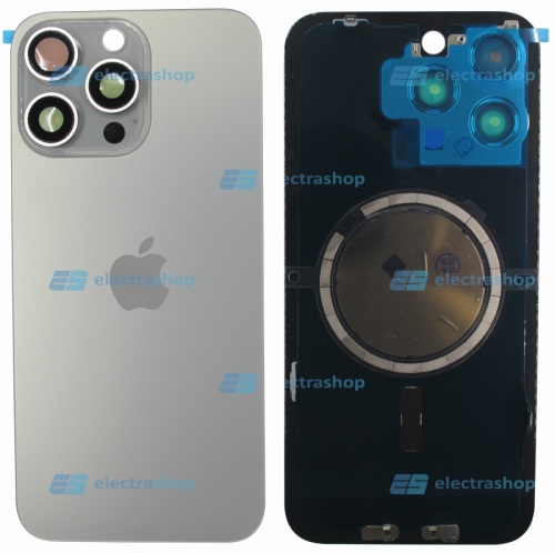 Задняя крышка для IPhone 15 Pro Max натуральный титан (Оригинал)