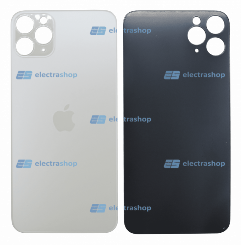 Задняя крышка для IPhone 11 Pro Max серебристая (Оригинал)