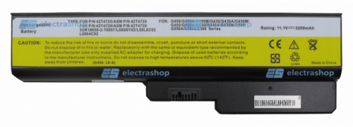 Аккумуляторная батарея для ноутбука LENOVO L08L6Y02 (5200 MaH)