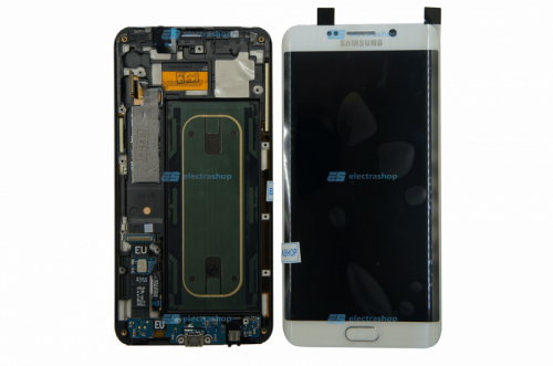 Модуль-дисплей Samsung Galaxy S6 EDGE+/S6 EDGE PLUS (SM-G928F/SM-G928H/SM-G928DS) белый с рамой