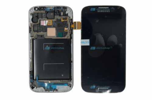 Модуль-дисплей Samsung Galaxy S4 LTE (GT-I9505) темно-синий в сборе с рамкой (ОРИГИНАЛ)