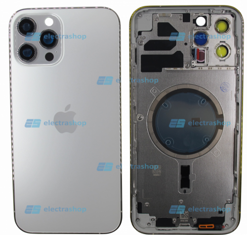 Корпус для IPhone 12 Pro Max серебристый (оригинал)