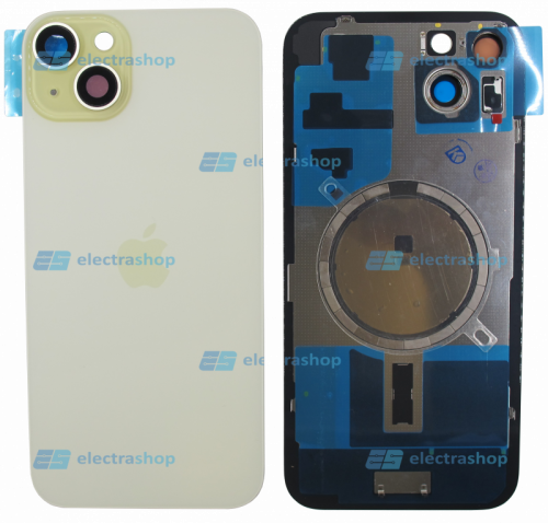 Задняя крышка для IPhone 15 Plus желтая (Оригинал)