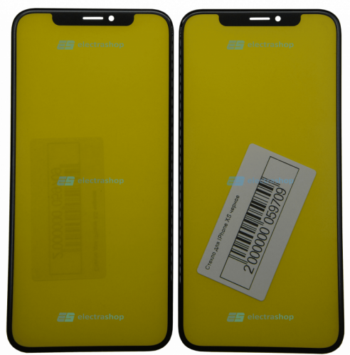 Стекло для дисплея IPhone XS черное