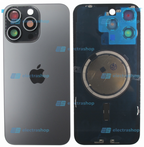 Задняя крышка для IPhone 15 Pro Max черная (Оригинал)